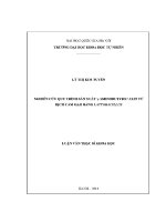 Luận văn nghiên cứu quy trình sản xuất Γ aminobutyric axit gaba từ dịch cám gạo bằng lactobacillus