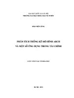 Luận văn phân tích thống kê mô hình arch và một số Ứng dụng trong tài chính