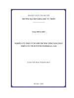 Luận văn nghiên cứu phân vùng môi trường tiềm năng phát triển cây tếch Ở tỉnh oudomxay lào