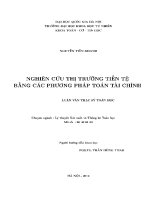 Luận văn nghiên cứu thị trường tiền tệ bằng các phương pháp toán tài chính