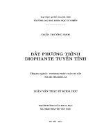 Luận văn bất phương trình diophante tuyến tính