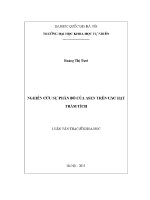 Luận văn nghiên cứu sự phân bố của asen trên các hạt trầm tích