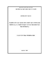 Luận văn nghiên cứu xác Định liều chiếu dân chúng do phóng xạ tự nhiên Ở khu vực hà nội phần hà nội mở rộng