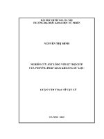 Luận văn nghiên cứu sắt lỏng với sự trợ giúp của phương pháp khai khoáng dữ liệu