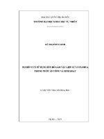 Luận văn nghiên cứu sử dụng bùn Đỏ làm vật liệu xử lý florua trong nước Ăn uống và sinh hoạt