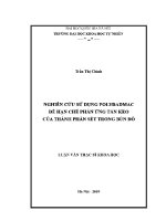Luận văn nghiên cứu sử dụng polydadmac Để hạn chế phản Ứng tán keo của thành phần sét trong bùn Đỏ