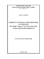 Luận văn nghiên cứu tỷ số suất lượng Đồng phân của phản Ứng hạt nhân 116cd y n 115m g cd sau vùng năng lượng cộng hưởng khổng lồ
