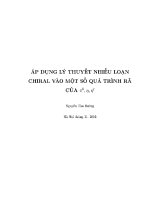 Luận văn Áp dụng lý thuyết nhiễu loạn chiral vào một số quá trình rã của meson pi0 Êta Êta
