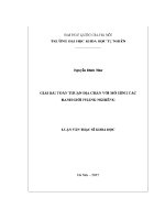 Luận văn giải bài toán thuận Địa chấn với mô hình các ranh giới phẳng nghiêng