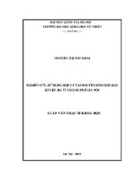 Luận văn nghiên cứu sử dụng hợp lý tài nguyên sinh khí hậu huyện ba vì thành phố hà nội