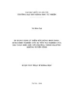 Luận văn Áp dụng Định lý Điểm bất Động brouwer schauder nghiên cứu sự tồn tại nghiệm của bài toán biên Đối với phương trình elliptic không tuyến tính
