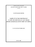 Luận văn nghiên cứu sự thay Đổi tính chất của siêu dẫn nhiệt Độ cao y 123 và bi 2223 khi pha tạp kim loại chuyển tiếp vào vị trí cu