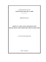 Luận văn nghiên cứu thiết lập quy trình Định lượng hbv rna huyết tương Ở bệnh nhân viêm gan b mạn tính