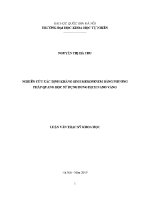 Luận văn nghiên cứu xác Định kháng sinh meropenem bằng phương pháp quang học sử dụng dung dịch nano vàng