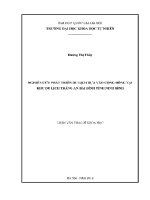 Luận văn nghiên cứu phát triển du lịch dựa vào cộng Đồng tại khu di lịch tràng an bái Đính tỉnh ninh bình