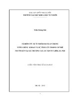Luận văn nghiên cứu sự Ô nhiễm mangan trong nước giếng khoan và sự tích lũy trong cơ thể người dân tại xã thượng cát huyện từ liêm hà nội