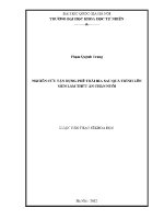Luận văn nghiên cứu tận dụng phế thải bia sau quá trình lên men làm thức Ăn chăn nuôi