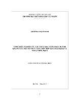 Luận văn tổng hợp nghiên cứu cấu trúc khả năng phát huỳnh quang của một số hỗn hợp phức chất kim loại eu iii và zn ii cd ii hg ii