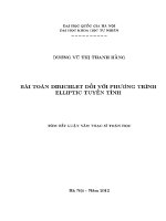 Luận văn bài toán dirichlet Đối với phương trình elliptic tuyến tính