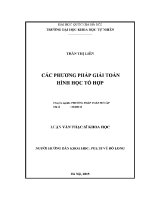 Luận văn các phương pháp giải toán hình học tổ hợp