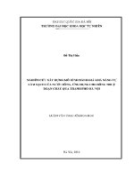 Luận văn nghiên cứu xây dựng mô hình Đánh giá khả năng tự làm sạch của nước sông Ứng dụng cho sông nhuệ Đoạn chảy qua thành phố hà nội