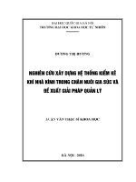 Luận văn nghiên cứu xây dựng hệ thống kiểm kê khí nhà kính trong chăn nuôi gia súc và Đề xuất giải pháp quản lý