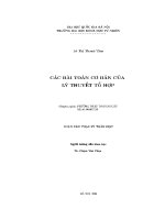 Luận văn các bài toán cơ bản của lý thuyết tổ hợp