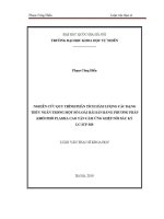 Luận văn nghiên cứu quy trình phân tích hàm lượng các dạng thủy ngân trong một số loài hải sản bằng phương pháp khối phổ plasma cao tần cảm Ứng ghép nối sắc ký lc icp ms