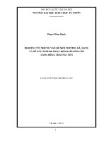 Luận văn nghiên cứu những vấn Đề môi trường Đã Đang và sẽ nảy sinh do hoạt Động mỏ kẽm chì làng hích thái nguyên