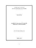 Luận văn nghiên cứu quy hoạch lũ chi tiết sông trà lý tỉnh thái bình