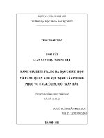 Luận văn Đánh giá hiện trạng Đa dạng sinh học và cảnh quan khu vực vịnh vân phong phục vụ Ứng cứu sự cố tràn dầu