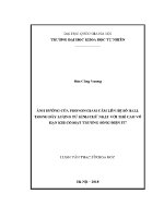 Luận văn Ảnh hưởng của phonon giam cầm lên hệ số hall trong dây lượng tử hình chữ nhật với thế cao vô hạn khi có mặt trường sóng Điện từ