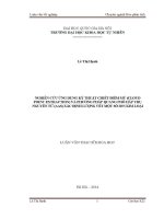 Luận văn nghiên cứu Ứng dụng kỹ thuật chiết Điểm mù cloud point extraction và phương pháp quang phổ hấp thụ nguyên tử aas xác Định lượng vết một số ion kim loại