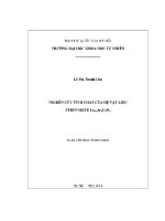 Luận văn nghiên cứu tính chất của hệ vật liệu perovskite la1 xsrxcoo3