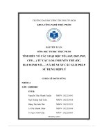 Tìm hiểu về các loại Độc tố (asp, dsp, psp, cfp,…) từ các loài nhuyễn thể (ốc, hai mảnh vỏ,…) và Đề xuất các giải pháp sử dụng hợp lý