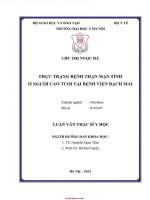 Thực trạng bệnh mạn tính Ở người cao tuổi tại bệnh viện bạch mai