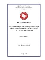 Thực tiễn áp dụng các quy định pháp luật về bảo lãnh ngân hàng tại Ngân hàng TMCP Kỹ thương Việt Nam