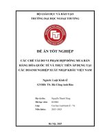 Các chế tài do vi phạm hợp đồng mua bán hàng hóa quốc tế và thực tiễn áp dụng tại các doanh nghiệp xuất nhập khẩu Việt Nam