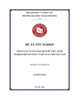 Pháp luật vẻ sàn giao dịch dữ liệu: Kinh nghiệm một số nước và đề xuất cho Việt Nam