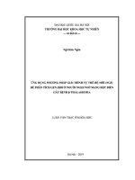 01050004184 ỨNG DỤNG PHƯƠNG PHÁP GIẢI TRÌNH TỰ THẾ HỆ MỚI NGS ĐỂ PHÂN TÍCH GEN HBB Ở NGƯỜI NGHI NGỜ MANG ĐỘT BIẾN GÂY BỆNH B THALASSEMIA