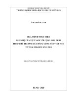 02050007863 noidung Quá trình thực hiện quan hệ của Việt Nam với Cộng hòa Pháp theo chủ trương của Đảng Cộng Sản Việt Nam từ năm 1996 đến năm 2015