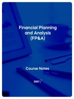 Financial planning and analysis course notes