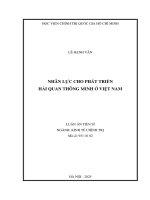 Nhân lực cho phát triển hải quan thông minh ở Việt Nam