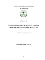 Ứng dụng của hệ vận chuyển thuốc liposome trong Điều trị Ưng thư và các bệnh về mắt