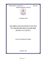 Đặc Điểm lâm sàng hành vi gây hấn Ở vị thành niên rối loạn hỗn hợp hành vi cảm xúc