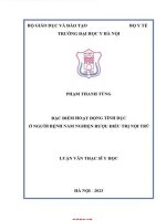 Đặc Điểm hoạt Động tình dục Ở người bệnh nam nghiện rượu Điều trị nội trú