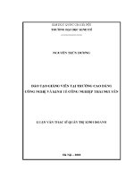 Luận văn thạc sĩ Đào tạo giảng viên tại trường cao Đẳng công nghệ và kinh tế công nghiệp thái nguyên