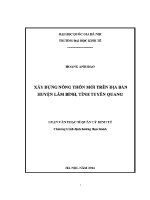 Luận văn thạc sĩ xây dựng nông thôn mới trên Địa bàn huyện lâm bình tỉnh tuyên quang