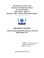 Bài báo cáo số 6 khảo sát bộ Điều khiển pid vận tốc góc cho hệ thí nghiệm Động cơ dc