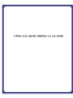 Ôn tập trắc nghiệm môn Công tác quốc phòng và an ninh 
